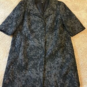 Ann Taylor Textured Black and Gray Car Coat
